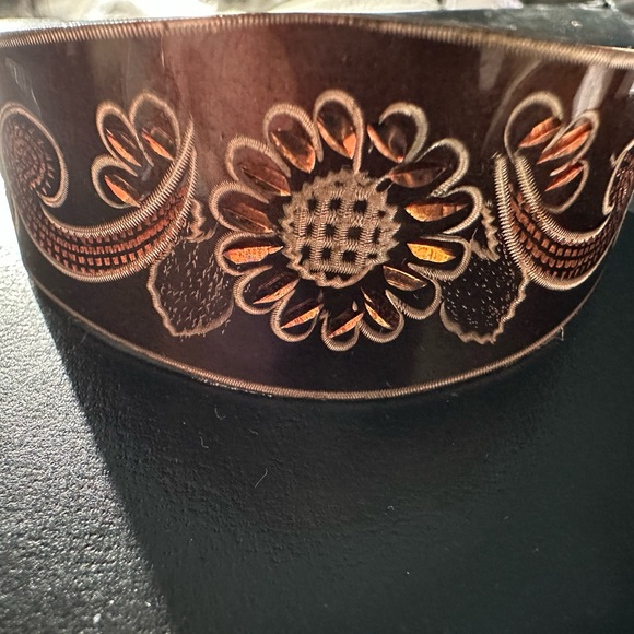 Vintage Painted Copper Bracelet - Picture 3 of 8